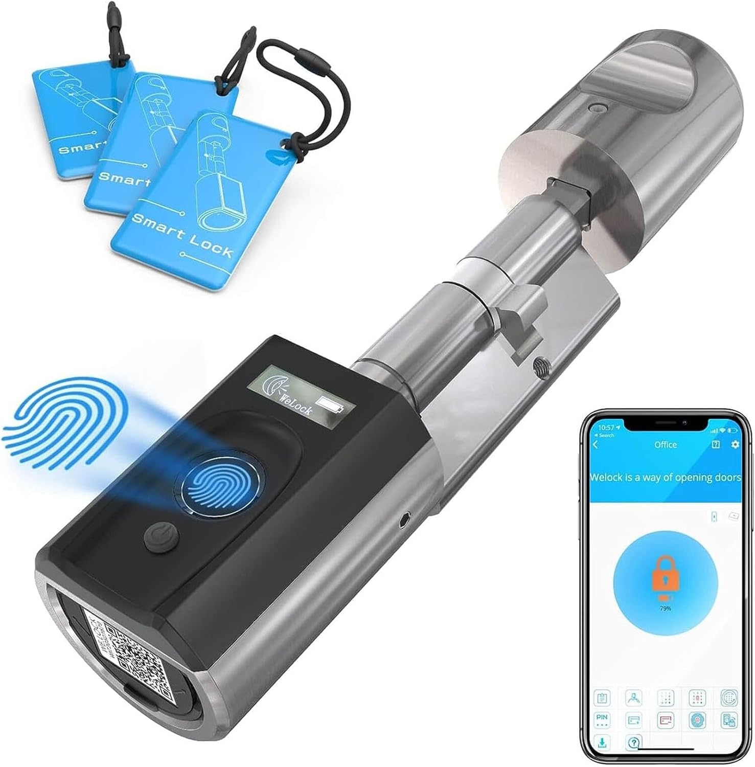 WELOCK Touch41 Serrure connectée avec empreinte digitale, carte RFID