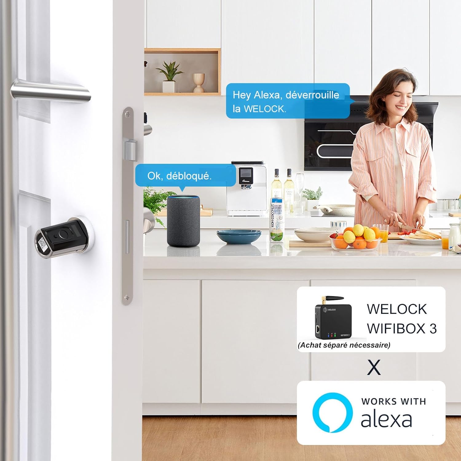 WELOCK Touch41 Serrure connectée avec empreinte digitale, carte RFID – Image 8